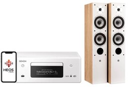 DENON Zestaw stereo Ceol-N10 + WILSON Six Biały