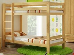 Łóżko piętrowe drewniane 90x200 sosna