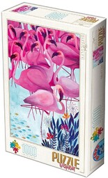 D-toys PUZZLE 1000 ANDREA KURTI, FLAMINGI