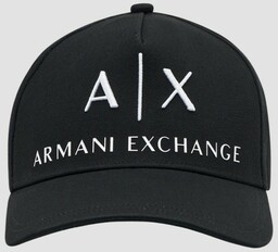 ARMANI EXCHANGE Czarna czapka z daszkiem