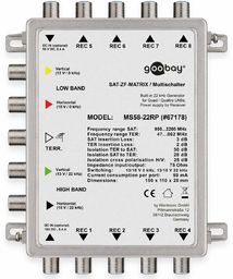 Goobay 67178 Pasywny Sat Multiprzełącznik 5 wejść /