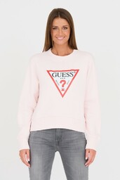 GUESS Różowa bluza Original Fleece, Wybierz