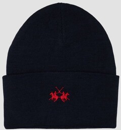 LA MARTINA Granatowa czapka beanie