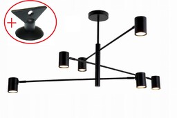 Żyrandol Lampa sufitowa Snow 6 wiszący czarny LP-731/6P