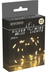 CHRISTMAS DECORATION Girlanda LED HV667173-SW 3.95 m Bateryjne