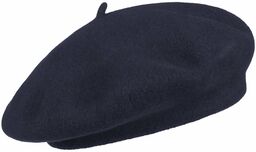 Beret Baskijski Damski by Seeberger, niebieski, One Size