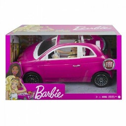 Mattel Lalka Barbie &#43; Samochód Fiat 500 kabriolet