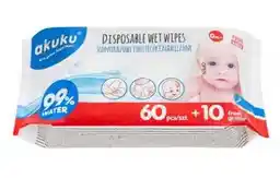 Akuku Chusteczki nawilżane 99 procent wody 70szt A0031