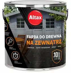 ALTAX Farba do drewna na zewnątrz 2,5L ciemny brązowy połysk