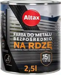 ALTAX Farba do metalu na rdzę 2,5L czarny mat