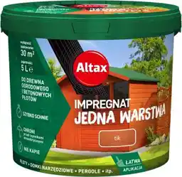 Altax Impregnat 5L Do Drewna Ogrodowego Jedna Warstwa Tik