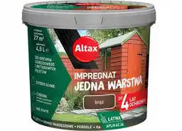 ALTAX Impregnat Jedna Warstwa 4,5L brąz do drewna i betonu