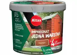 ALTAX Impregnat Jedna Warstwa 4,5L kasztan do drewna i betonu