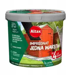 ALTAX Impregnat Jedna Warstwa 4,5L mahoń do drewna i betonu