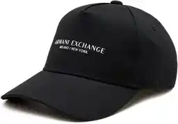 Armani Exchange czapka z daszkiem bawełniana kolor czarny z nadrukiem 944207 3R130