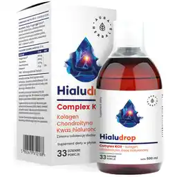 Aura Herbals Hialudrop Complex KCH Kolagen Chondroityna Kwas Hialuronowy 500ml