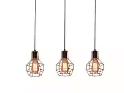 Azzardo Lampa loft wisząca CARRON 3 miedziana AZ1660