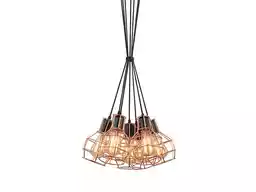 Azzardo Lampa loft wisząca CARRON 7 miedziana AZ2142