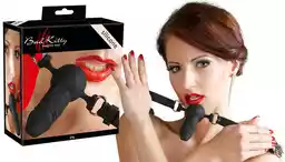 Bad Kitty Knebel z dildo - silikon