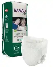 BAMBO Dreamy Night Pants BOYS 8-15lat L 35-50kg pieluszki 10szt