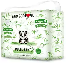 Bamboolove Pieluszki jednorazowe dla dzieci z włóknem bambusowym M (6-11kg) 24szt.