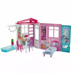 Barbie Przytulny domek z wyposażeniem i lalką GLL69