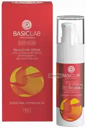 BasicLab Odnowa i Stymulacja Noc Serum z czystym retinolem 0,5proc. 4proc. witaminy C CBD i koenzymem Q10 30 ml