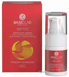 BasicLab Odnowa i Stymulacja Serum 0,3proc. retinolu 3proc. witaminy C i koenzymem Q10 15 ml