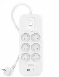 Belkin Listwa przeciwprzepięciowa SurgePlus 6xFR 1xUSB-A 1xUSB-C 650J 2M