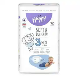 Bella Baby Happy Soft Delicate Midi 3 pieluchy 5-9kg 70szt