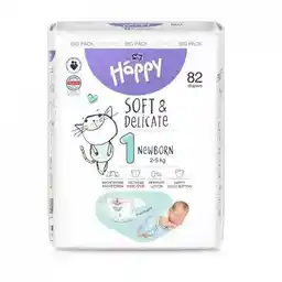 Bella Baby Happy Soft Delicate Newborn 1 pieluchy 2-5kg 82szt