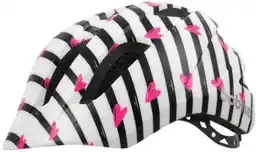 Bobike Kask dziecięcy KIDS PLUS SIZE S- PINKY ZEBRA czarno-biały w różowe serca