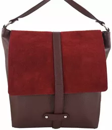 Bordowa torba shopper