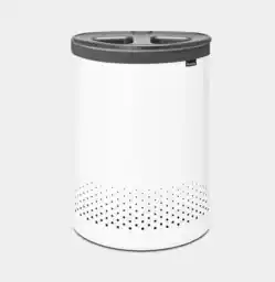 Brabantia Kosz na bieliznę 55L SELECTOR White / Dark Grey Plastic Lid