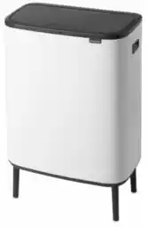 Brabantia Kosz na śmieci 130205 Bo Touch Hi, otwierany przez naciśnięcie, wyjmowane wiadro, malowany 60L Biały