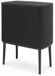 Brabantia Kosz na śmieci uchylny 316203 Bo Touch do segragacji, dwa wyjmowane wiadra, System Soft Touch 34L Czarny