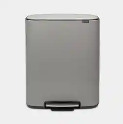 Brabantia Kosz pedałowy BO 2x30L Mineral Concrete Gray 211485