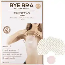 Bye Bra Invisible Bra with Silky Stickers D-F