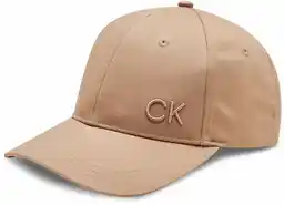 Calvin Klein czapka z daszkiem bawełniana kolor brązowy z aplikacją K60K612000