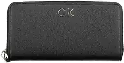 Calvin Klein Duży Portfel Damski Ck Daily Large Zip Around Wallet K60K611778 Czarny