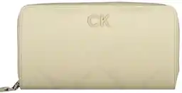 Calvin Klein Duży Portfel Damski Quilt K60K611782 Beżowy