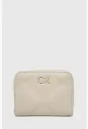 Calvin Klein Duży Portfel Damski Quilt K60K611783 Beżowy