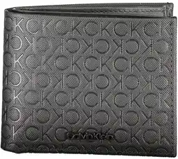 Calvin Klein Duży Portfel Męski Ck Must Mono Bifold 5Cc W/Coin K50K511941 Czarny