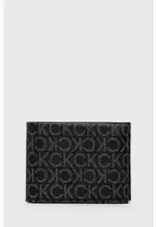 Calvin Klein Duży Portfel Męski Ck Must Mono Trifold 10Cc W/Coi K50K511677 Czarny