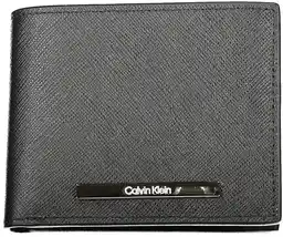 Calvin Klein Duży Portfel Męski Modern Bar Bifold 6Cc W/Bill K50K511672 Czarny