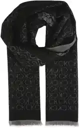 Calvin Klein Szal Monogram Woven Scarf 35x180 Czarny