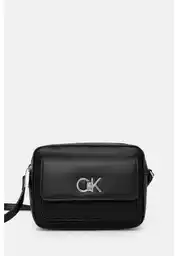 Calvin Klein Torebka Re-Lock Camera Bag W/Flap_Pbl K60K612538 Czarny