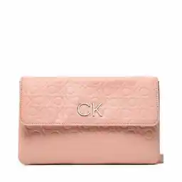 Calvin Klein Torebka Re-Lock Dbl Crossbody Emb Mono K60K610206 Różowy