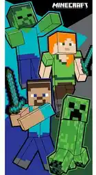 Carbotex Ręcznik kąpielowy dla dzieci Minecraft Virtual Fight 70x140cm