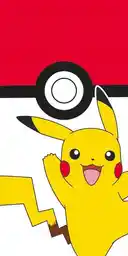 Carbotex Ręcznik kąpielowy dla dzieci Pokemon Pokeball i Pikachu 70x140cm